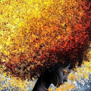 Abstract Afro Hairstyle Artwork